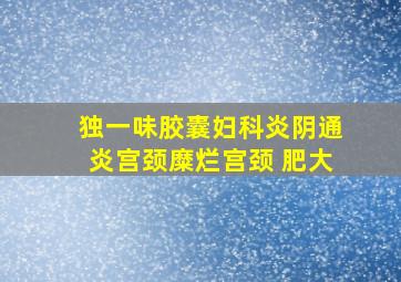 独一味胶囊妇科炎阴通炎宫颈糜烂宫颈 肥大